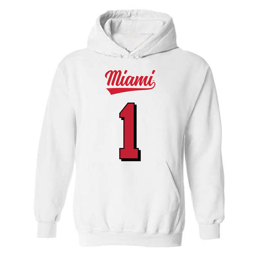 Miami of Ohio - NCAA Football : Dillon Tatum - 2024 Replica Shersey Hooded Sweatshirt-0