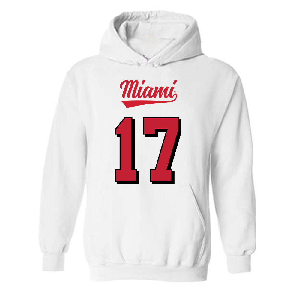 Miami of Ohio - NCAA Football : Kaleb Martin - 2024 Replica Shersey Hooded Sweatshirt-0