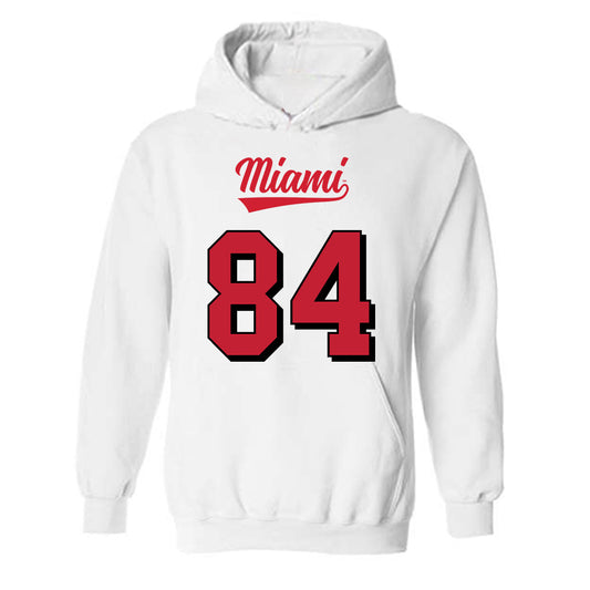 Miami of Ohio - NCAA Football : Tristan Reed - 2024 Replica Shersey Hooded Sweatshirt-0
