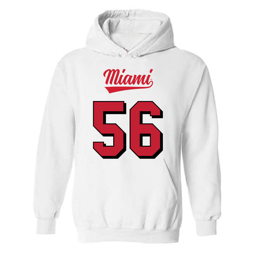 Miami of Ohio - NCAA Football : Mitchell Butler - 2024 Replica Shersey Hooded Sweatshirt-0