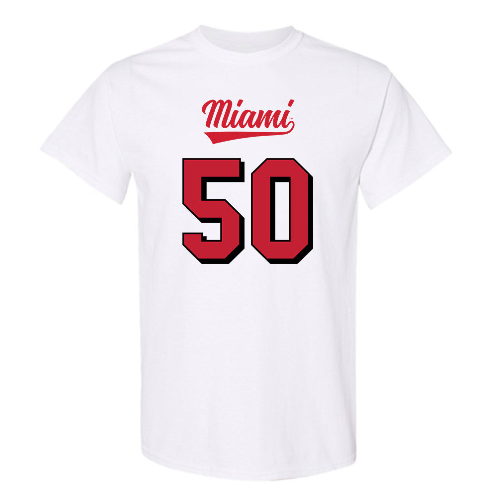 Miami of Ohio - NCAA Football : Zach Hultgren - 2024 Replica Shersey T-Shirt-0