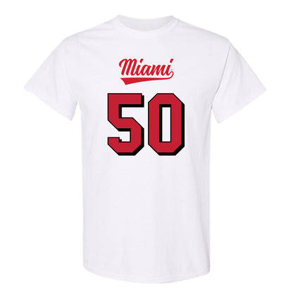 Miami of Ohio - NCAA Football : Zach Hultgren - 2024 Replica Shersey T-Shirt-0