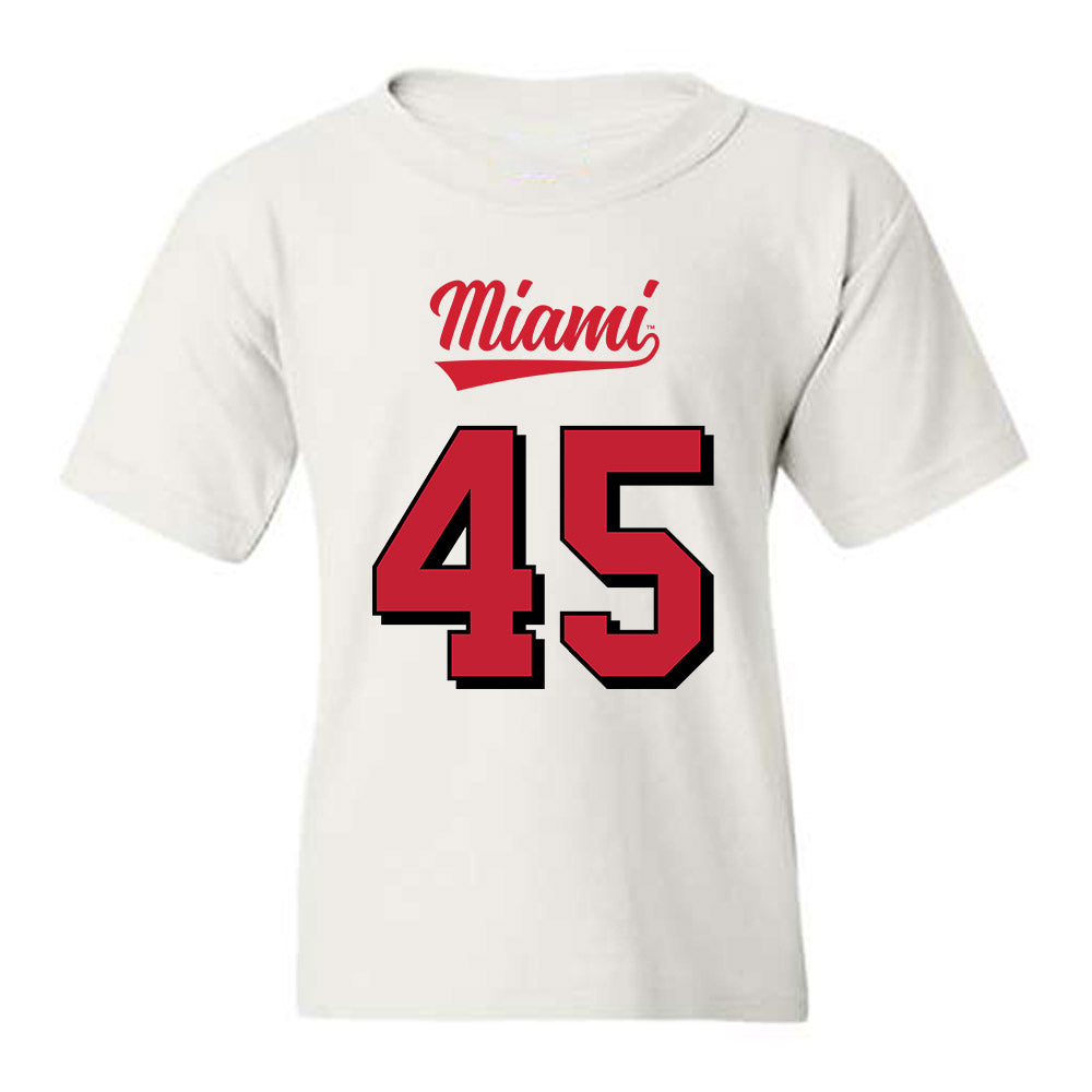 Miami of Ohio - NCAA Football : Ryan Stolarski - 2024 Replica Shersey Youth T-Shirt-0