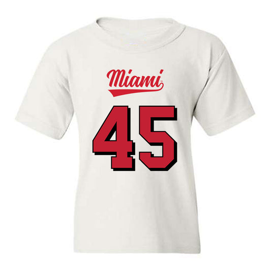 Miami of Ohio - NCAA Football : Ryan Stolarski - 2024 Replica Shersey Youth T-Shirt-0