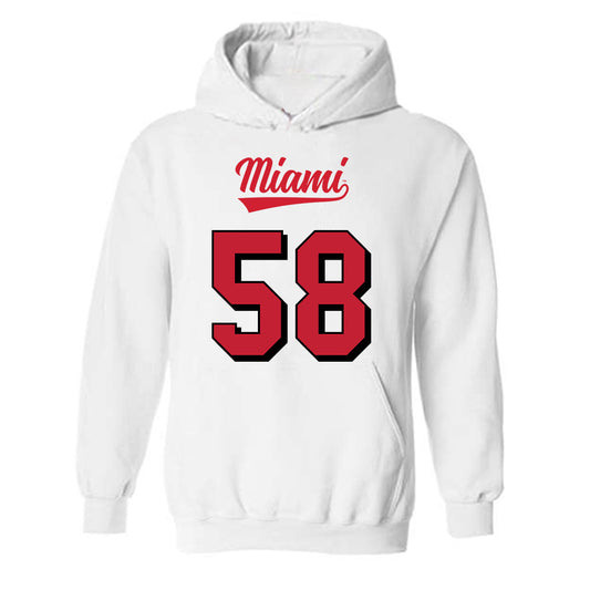 Miami of Ohio - NCAA Football : Gray Maultsby - 2024 Replica Shersey Hooded Sweatshirt-0