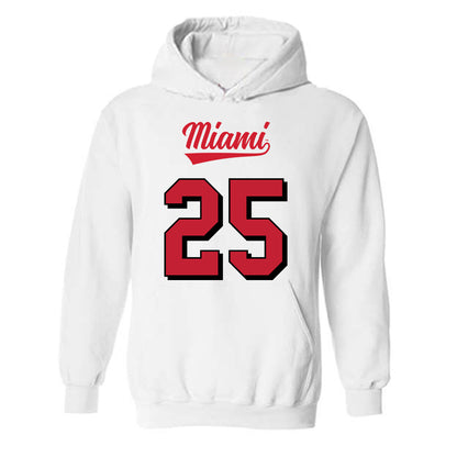 Miami of Ohio - NCAA Football : Ike Steward - 2024 Replica Shersey Hooded Sweatshirt-0