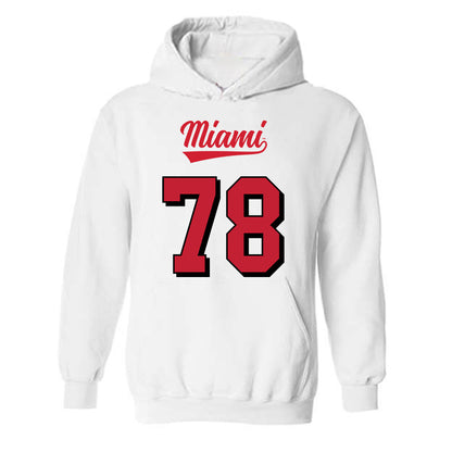 Miami of Ohio - NCAA Football : Devontae Armstrong - 2024 Replica Shersey Hooded Sweatshirt-0
