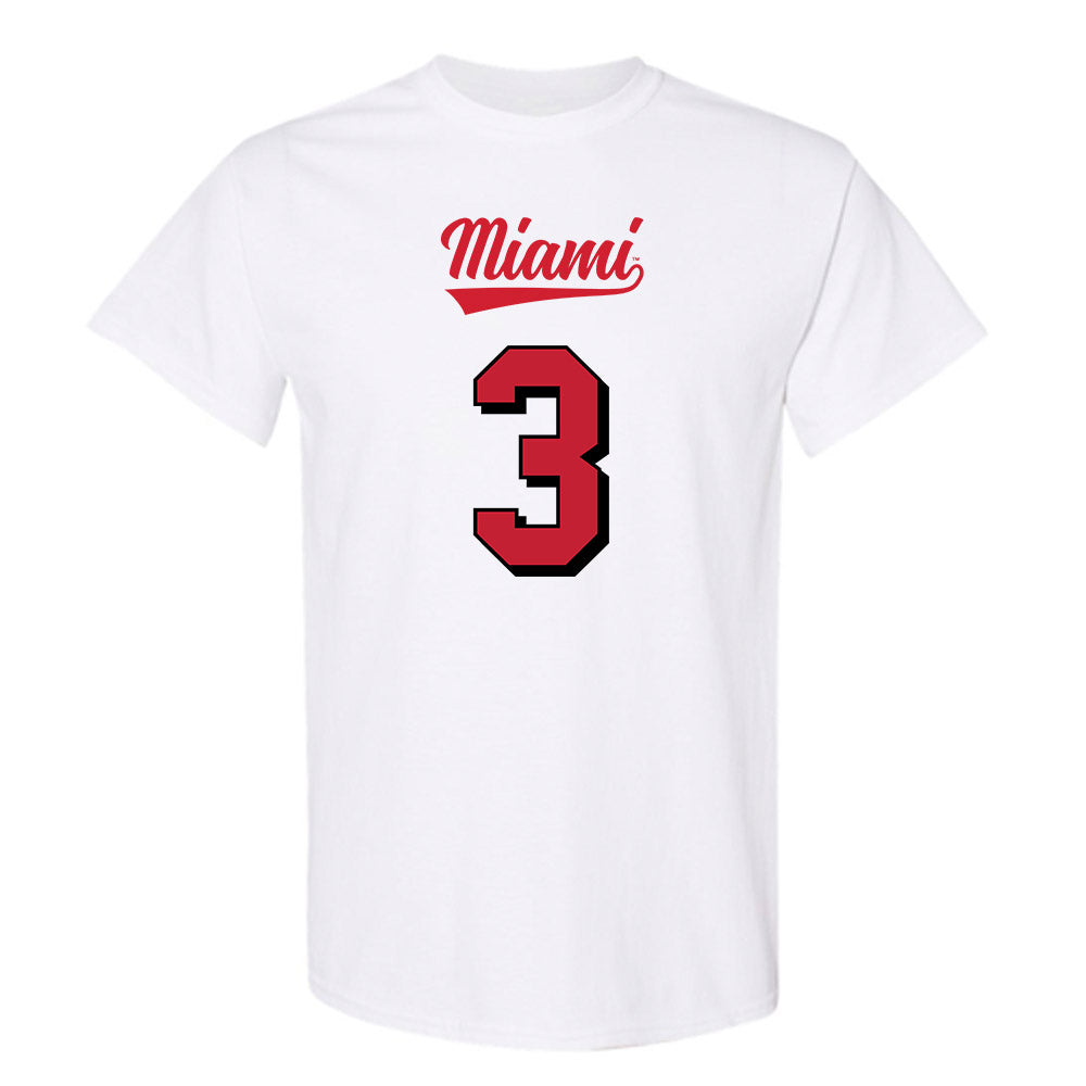 Miami of Ohio - NCAA Football : Malcolm McCain - 2024 Replica Shersey T-Shirt-0