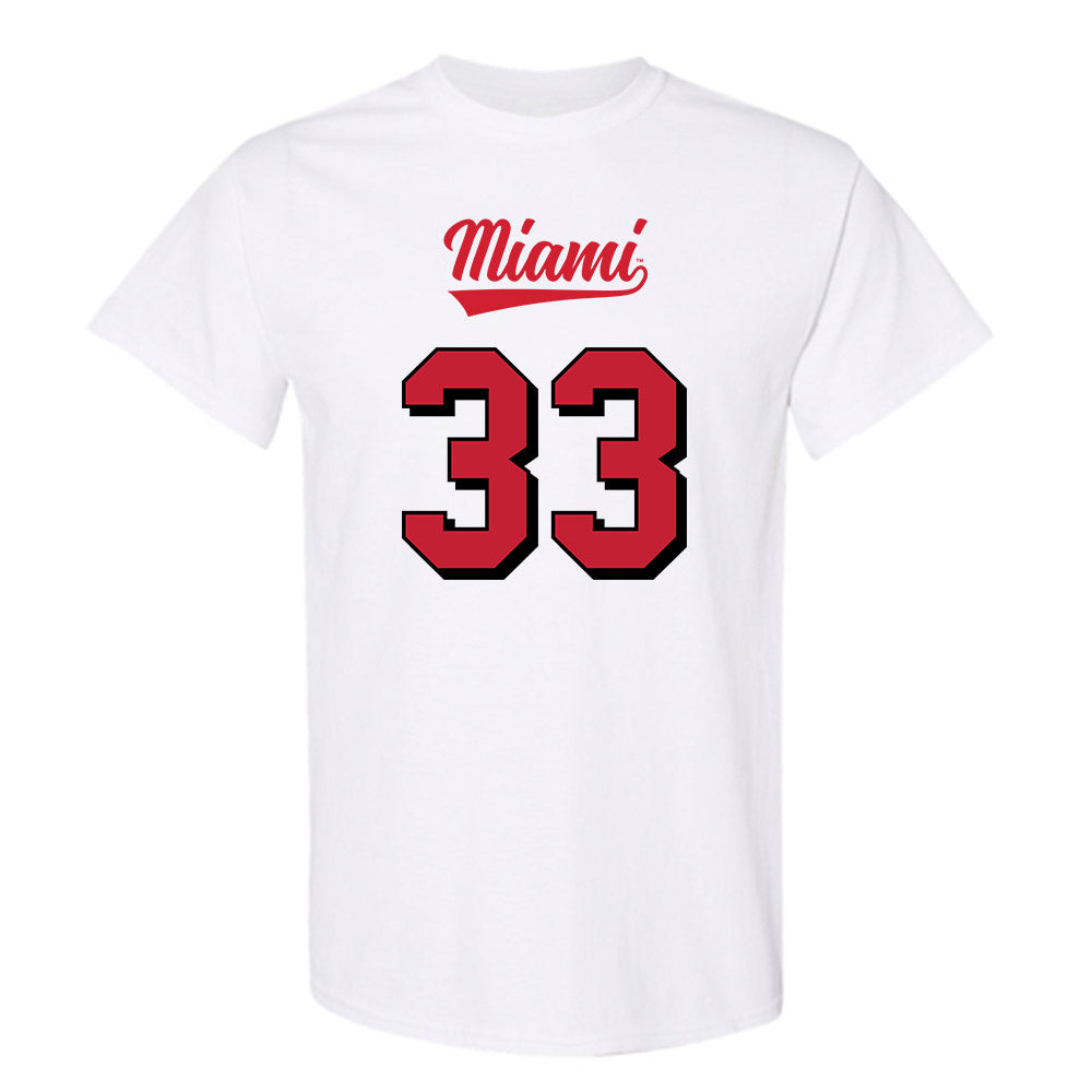 Miami of Ohio - NCAA Football : Harrison Brewster - 2024 Replica Shersey T-Shirt-0