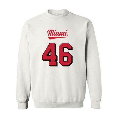 Miami of Ohio - NCAA Football : Luke Myers - 2024 Replica Shersey Crewneck Sweatshirt-0