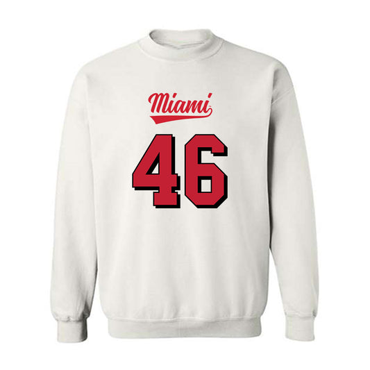 Miami of Ohio - NCAA Football : Luke Myers - 2024 Replica Shersey Crewneck Sweatshirt-0