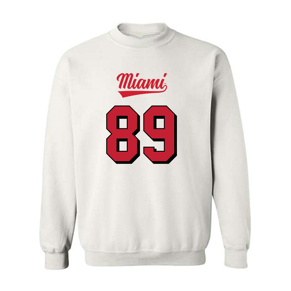 Miami of Ohio - NCAA Football : Brayden Boeing - 2024 Replica Shersey Crewneck Sweatshirt-0