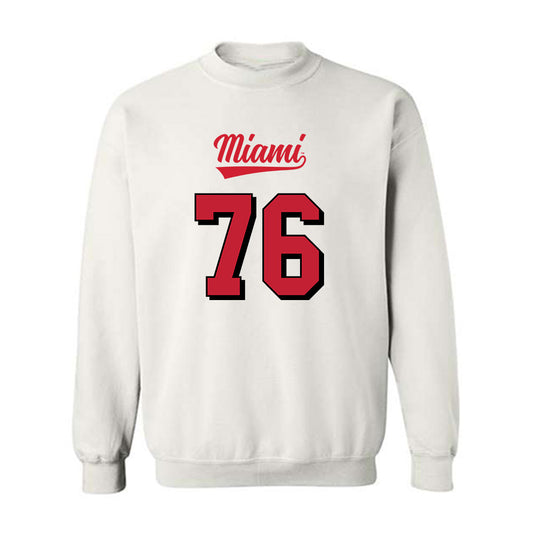 Miami of Ohio - NCAA Football : Brian Beidatsch - 2024 Replica Shersey Crewneck Sweatshirt-0