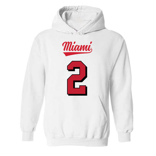 Miami of Ohio - NCAA Football : Devin Bell - 2024 Replica Shersey Hooded Sweatshirt-0