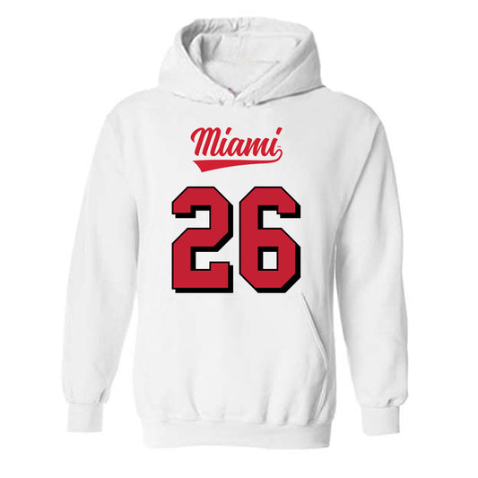 Miami of Ohio - NCAA Football : Eli Coppess - 2024 Replica Shersey Hooded Sweatshirt