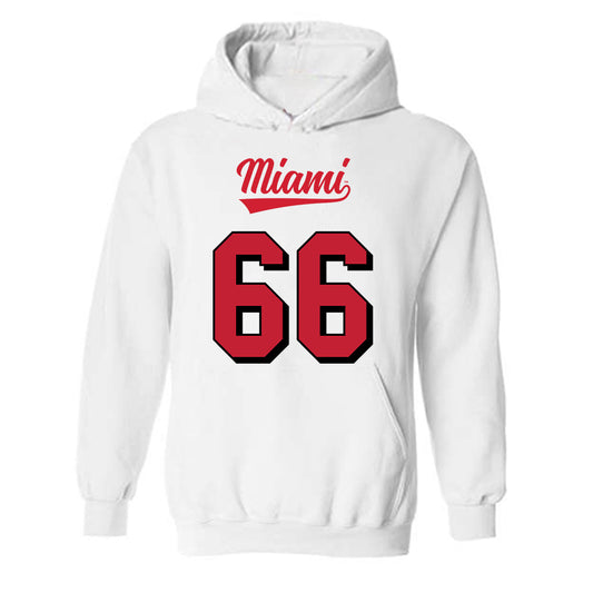 Miami of Ohio - NCAA Football : Dominik Kosznicki - 2024 Replica Shersey Hooded Sweatshirt-0