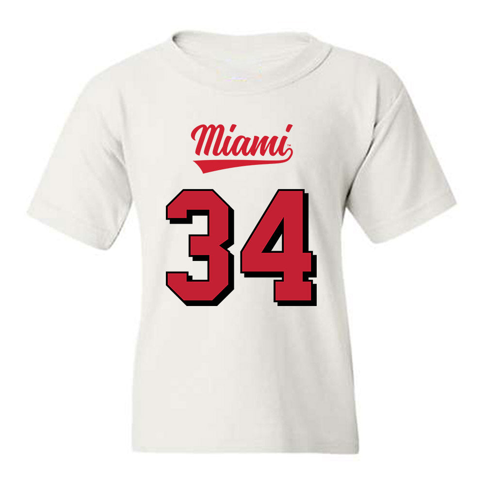 Miami of Ohio - NCAA Football : Amir Morelan - 2024 Replica Shersey Youth T-Shirt-0