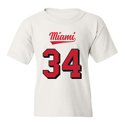 Miami of Ohio - NCAA Football : Amir Morelan - 2024 Replica Shersey Youth T-Shirt-0