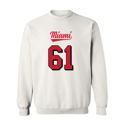 Miami of Ohio - NCAA Football : Andrew Lowry - 2024 Replica Shersey Crewneck Sweatshirt-0
