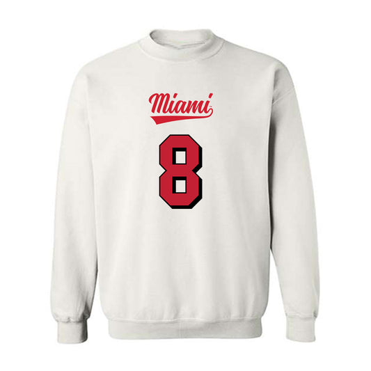 Miami of Ohio - NCAA Football : Damarion Witten - 2024 Replica Shersey Crewneck Sweatshirt-0