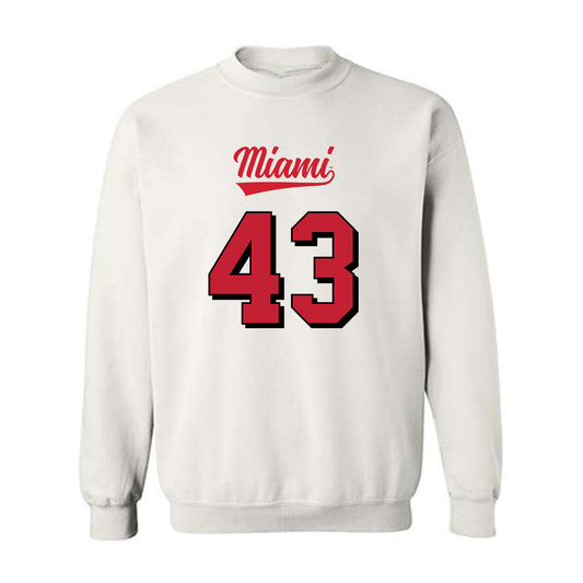 Miami of Ohio - NCAA Football : Grant Lyons - 2024 Replica Shersey Crewneck Sweatshirt