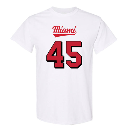 Miami of Ohio - NCAA Football : Ryan Stolarski - 2024 Replica Shersey T-Shirt-0