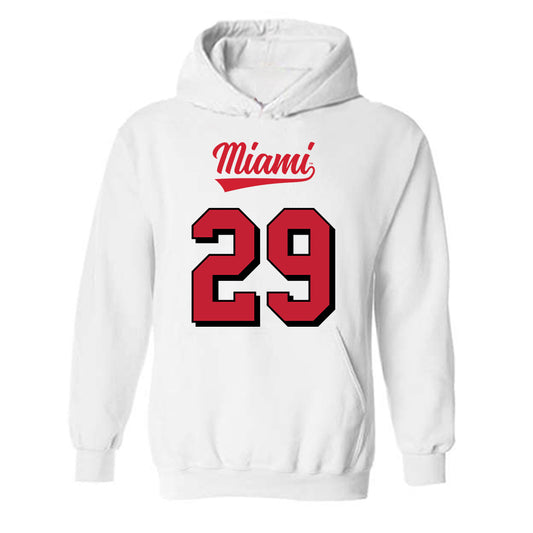 Miami of Ohio - NCAA Football : Easton Jointer - 2024 Replica Shersey Hooded Sweatshirt-0