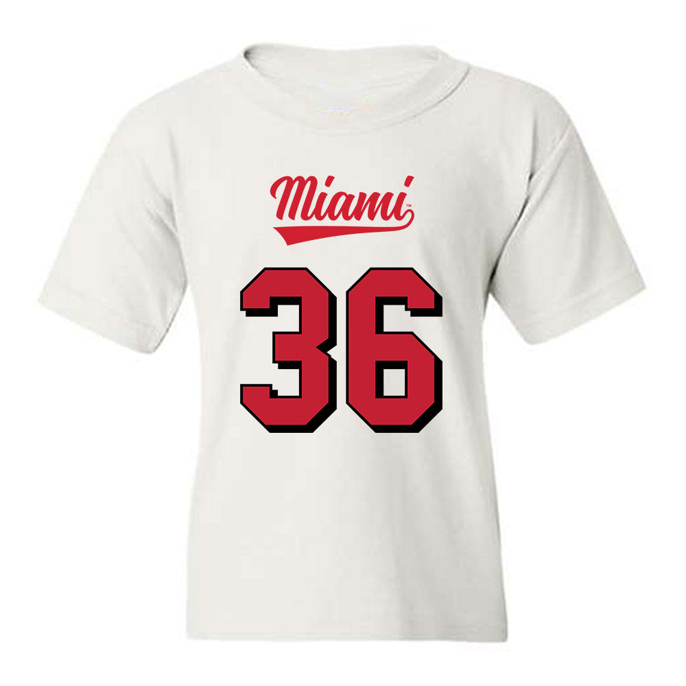 Miami of Ohio - NCAA Football : Tommy Thies - 2024 Replica Shersey Youth T-Shirt-0