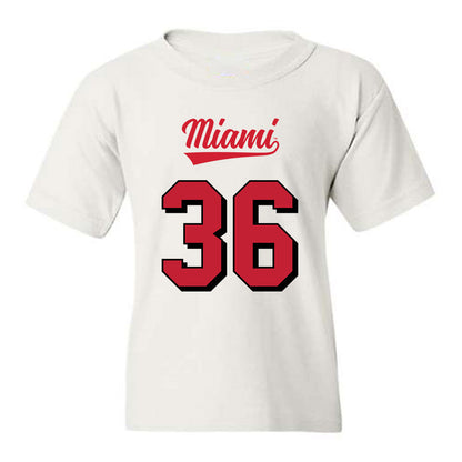 Miami of Ohio - NCAA Football : Tommy Thies - 2024 Replica Shersey Youth T-Shirt-0