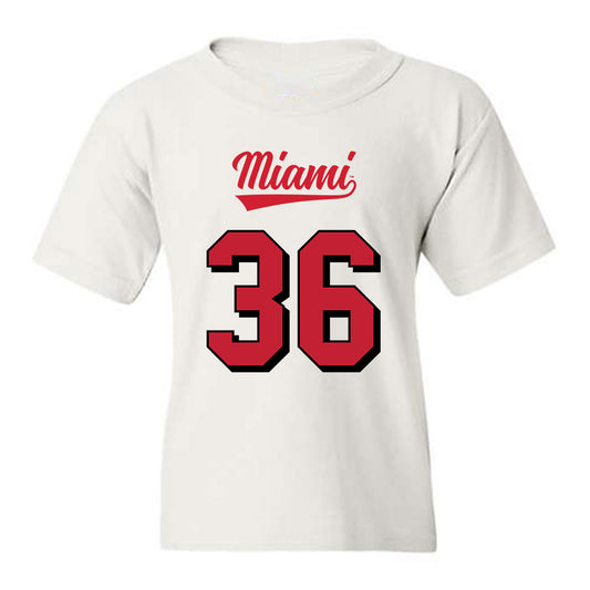 Miami of Ohio - NCAA Football : Tommy Thies - 2024 Replica Shersey Youth T-Shirt-0