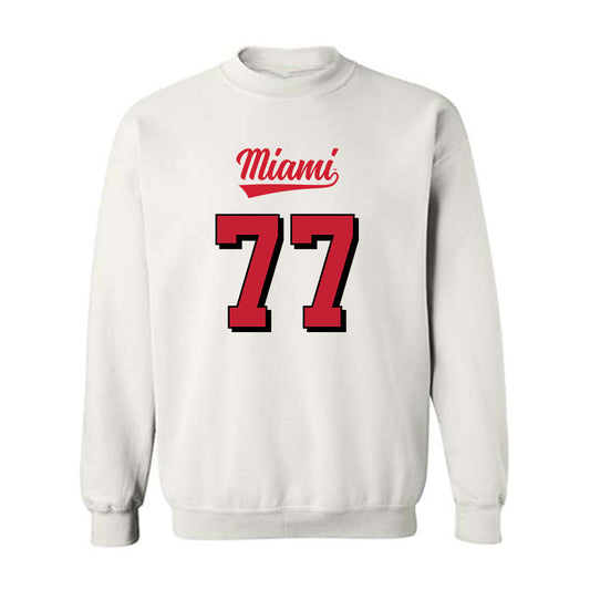 Miami of Ohio - Football Alumni : Austin Uke - 2024 Replica Shersey Crewneck Sweatshirt-0