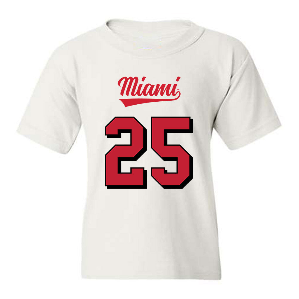 Miami of Ohio - NCAA Football : Ike Steward - 2024 Replica Shersey Youth T-Shirt-0