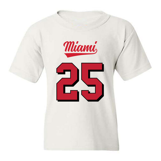 Miami of Ohio - NCAA Football : Ike Steward - 2024 Replica Shersey Youth T-Shirt-0