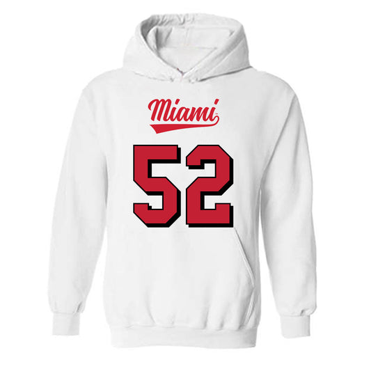 Miami of Ohio - Football Alumni : Nasir Washington - 2024 Replica Shersey Hooded Sweatshirt-0