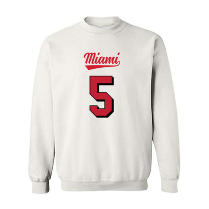 Miami of Ohio - NCAA Football : Devin Bell - 2024 Replica Shersey Crewneck Sweatshirt-0