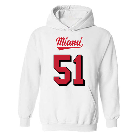 Miami of Ohio - NCAA Football : Eric Smith - 2024 Replica Shersey Hooded Sweatshirt-0