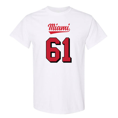 Miami of Ohio - NCAA Football : Andrew Lowry - 2024 Replica Shersey T-Shirt-0