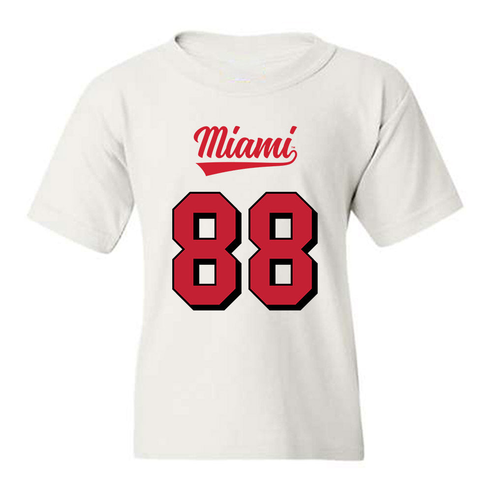 Miami of Ohio - NCAA Football : CJ Castner - 2024 Replica Shersey Youth T-Shirt-0