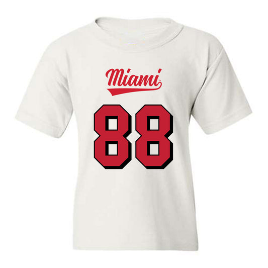 Miami of Ohio - NCAA Football : CJ Castner - 2024 Replica Shersey Youth T-Shirt-0