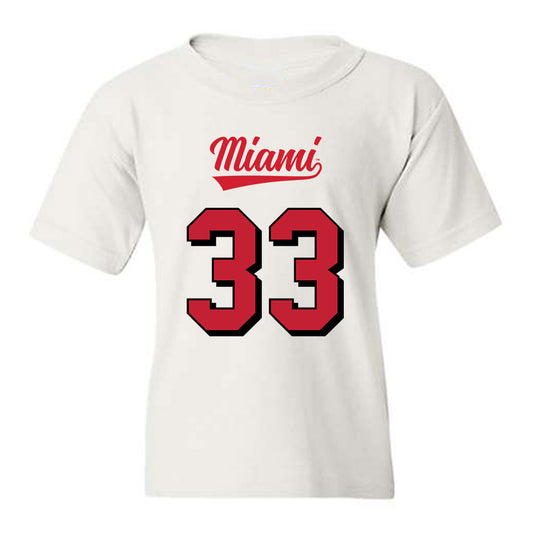 Miami of Ohio - NCAA Football : Harrison Brewster - 2024 Replica Shersey Youth T-Shirt-0