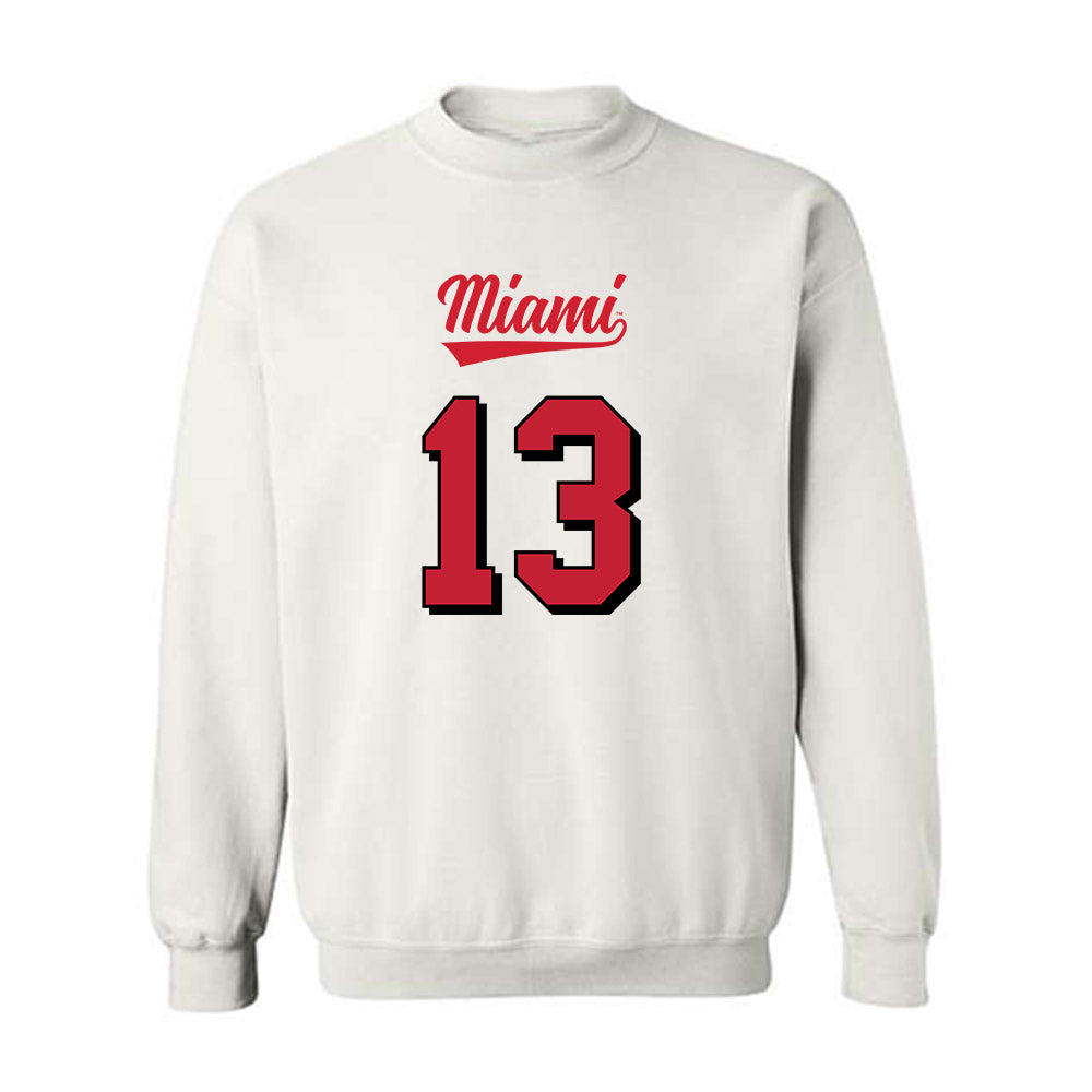 Miami of Ohio - NCAA Football : Thomas Gotkowski - 2024 Replica Shersey Crewneck Sweatshirt-0