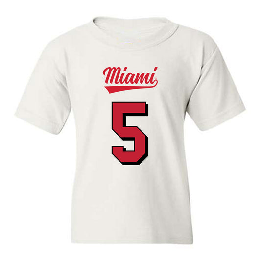 Miami of Ohio - NCAA Football : Devin Bell - 2024 Replica Shersey Youth T-Shirt-0
