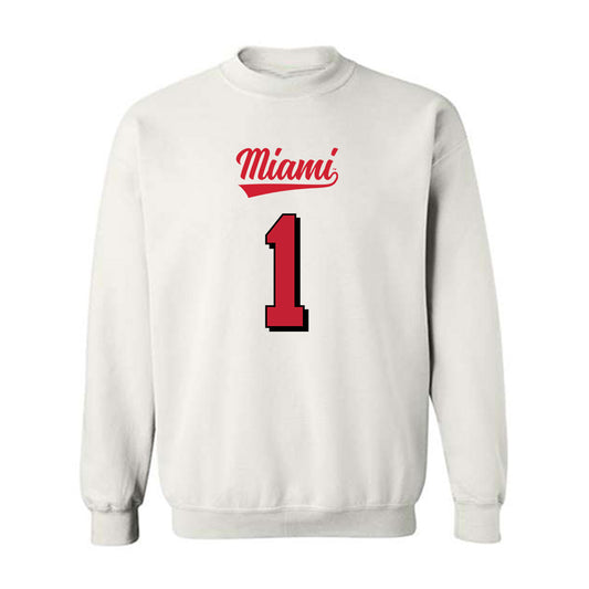 Miami of Ohio - NCAA Football : Dillon Tatum - 2024 Replica Shersey Crewneck Sweatshirt-0