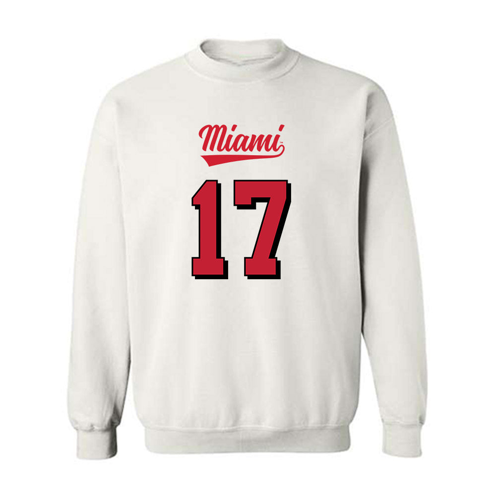Miami of Ohio - NCAA Football : Kaleb Martin - 2024 Replica Shersey Crewneck Sweatshirt-0