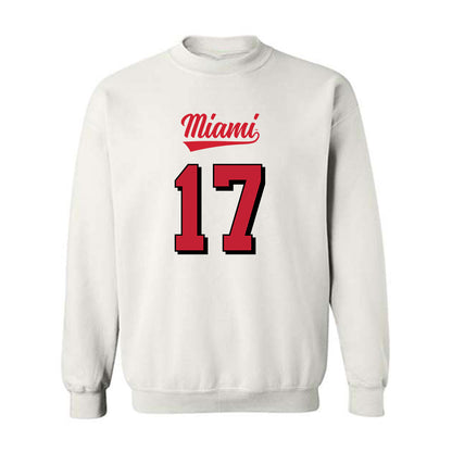 Miami of Ohio - NCAA Football : Kaleb Martin - 2024 Replica Shersey Crewneck Sweatshirt-0