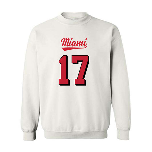 Miami of Ohio - NCAA Football : Kaleb Martin - 2024 Replica Shersey Crewneck Sweatshirt-0