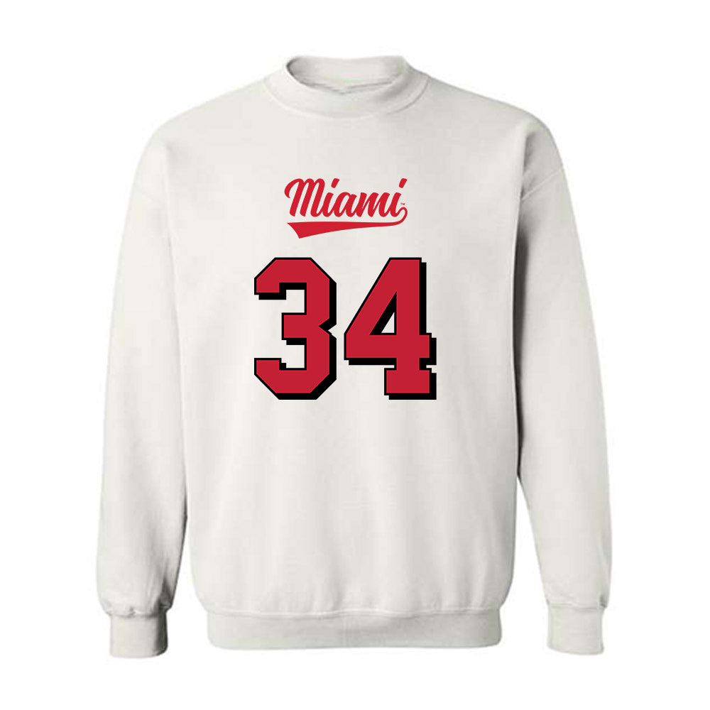 Miami of Ohio - NCAA Football : Amir Morelan - 2024 Replica Shersey Crewneck Sweatshirt-0