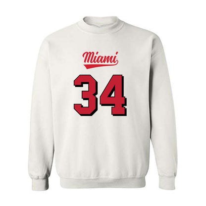 Miami of Ohio - NCAA Football : Amir Morelan - 2024 Replica Shersey Crewneck Sweatshirt-0