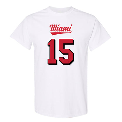 Miami of Ohio - NCAA Football : Harrison Brewster - 2024 Replica Shersey T-Shirt-0