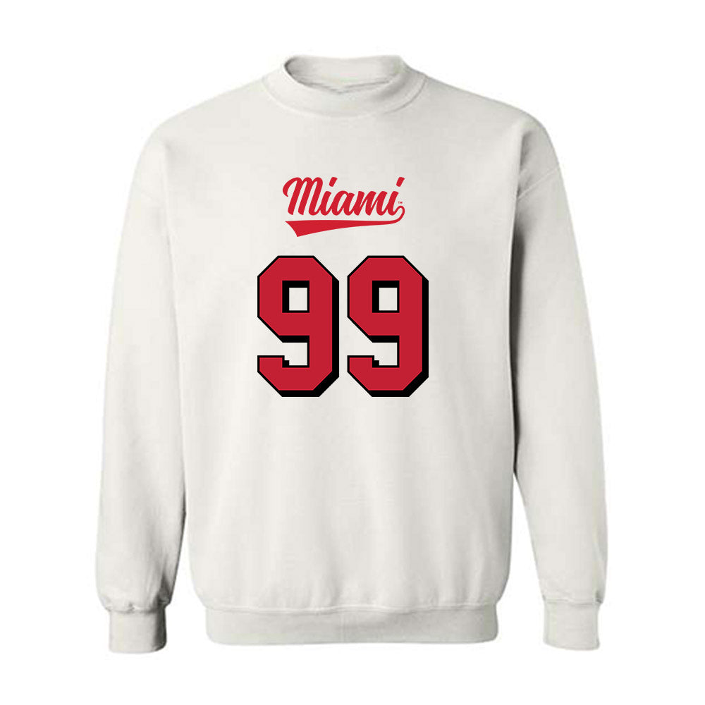 Miami of Ohio - NCAA Football : Oyeka Alexander - 2024 Replica Shersey Crewneck Sweatshirt-0